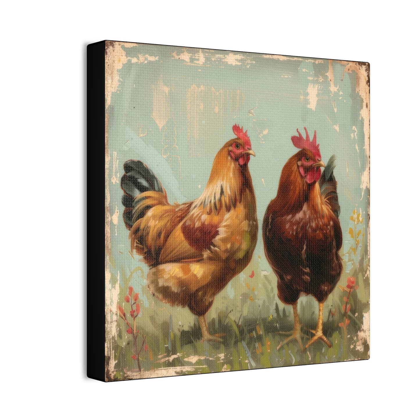 Chickens - Canvas Stretched, 0.75" - Canvas Stretched, 0.75"