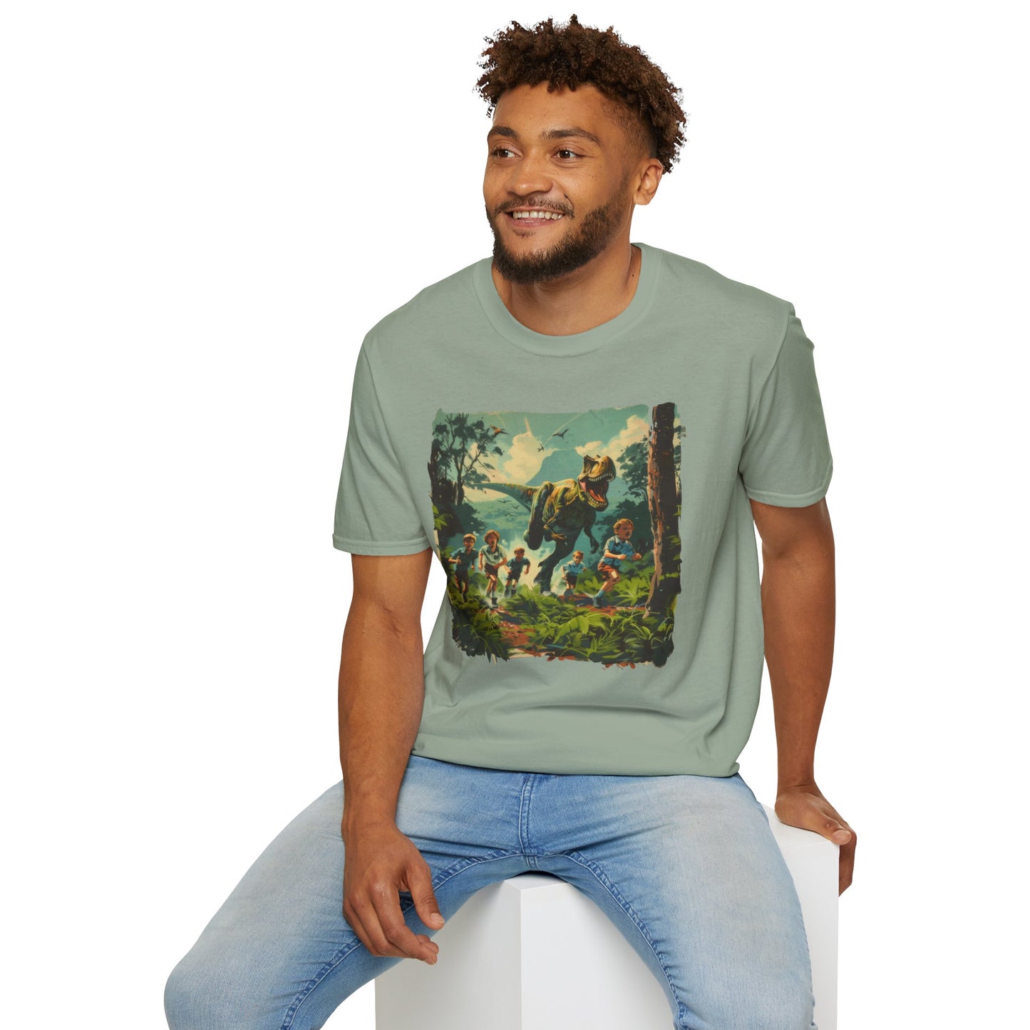 Dinosaur Chase - Unisex Softstyle T-Shirt