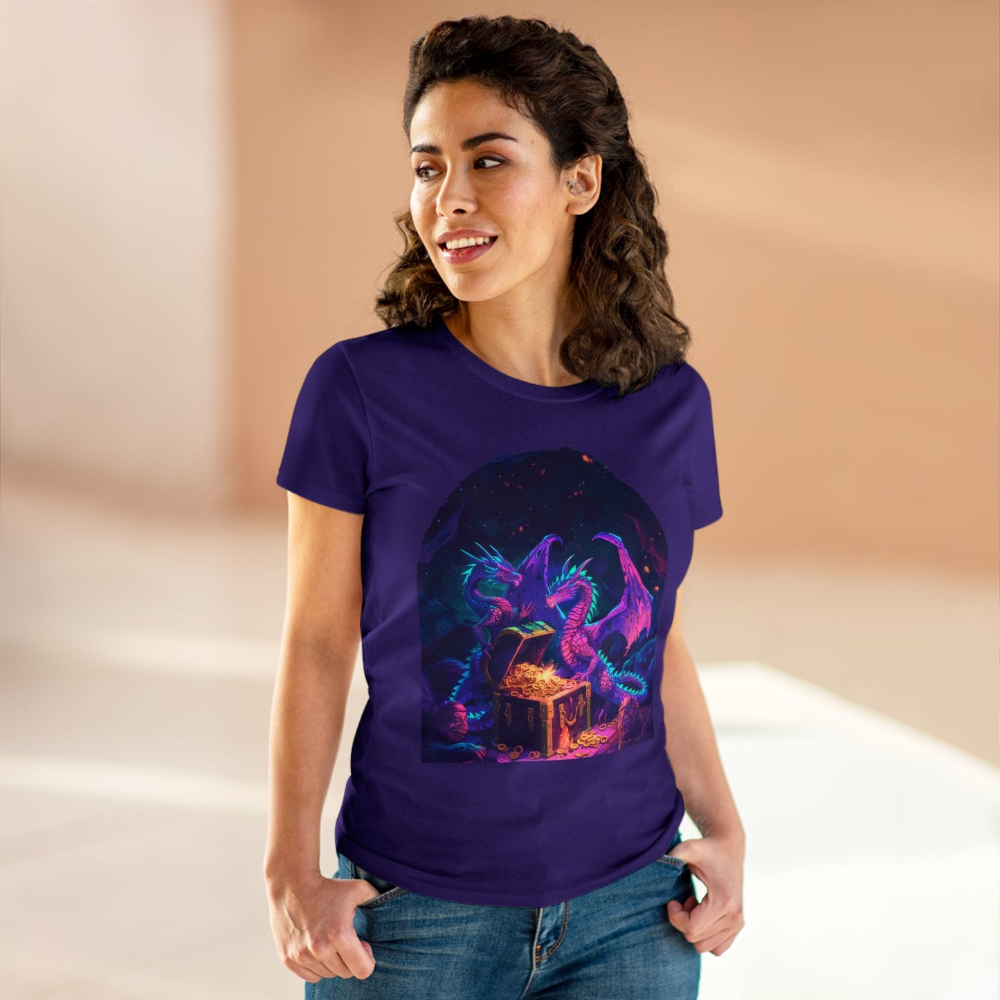 Dragons and Loot - Fantasy - Women's Midweight Cotton Tee