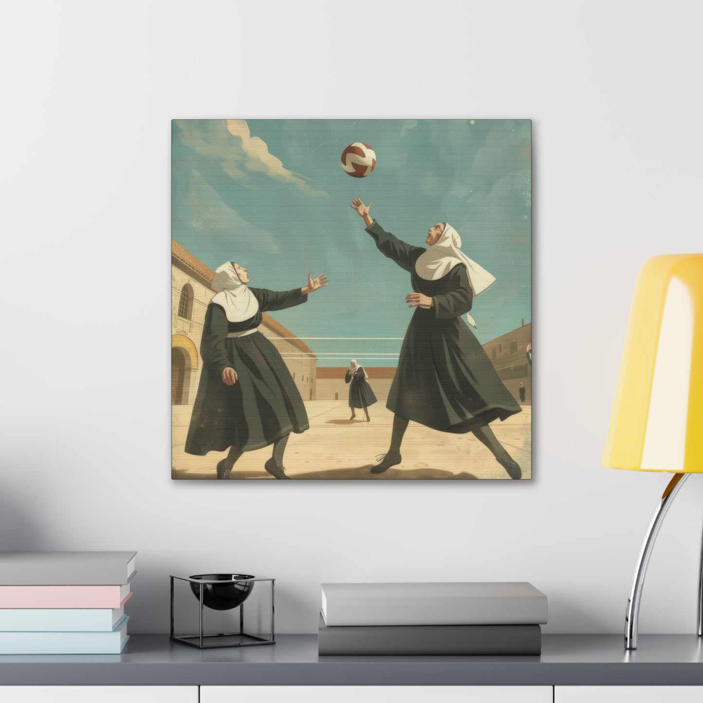 Nuns Volleyball - Canvas Stretched, 0.75"