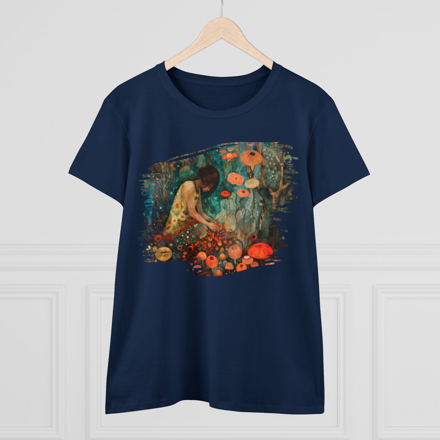 Mushroom Girl - Women's Midweight Cotton Tee