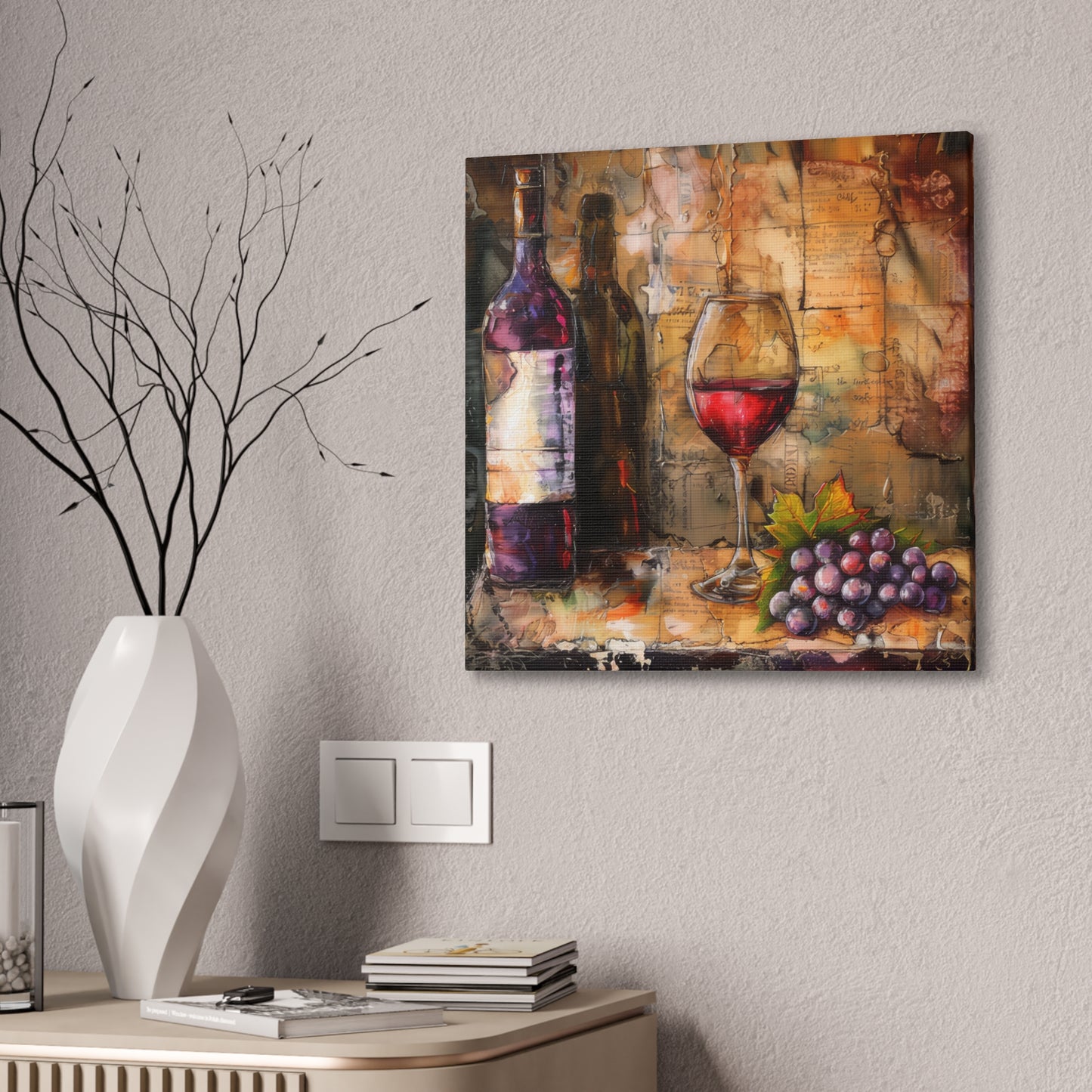 Wine - Canvas Stretched, 0.75"