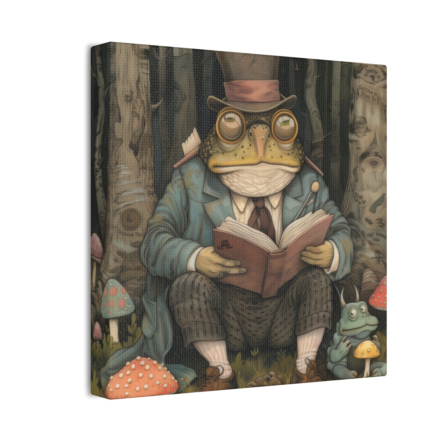 Reading Toad - Canvas Stretched, 0.75"