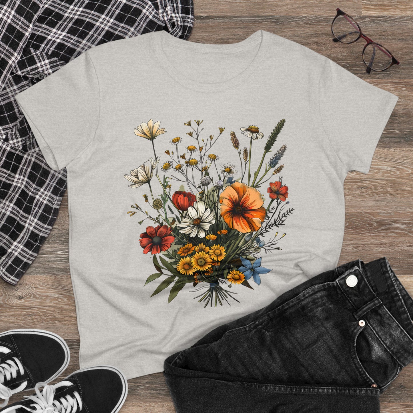 Wildflowers - Women's Midweight Cotton Tee