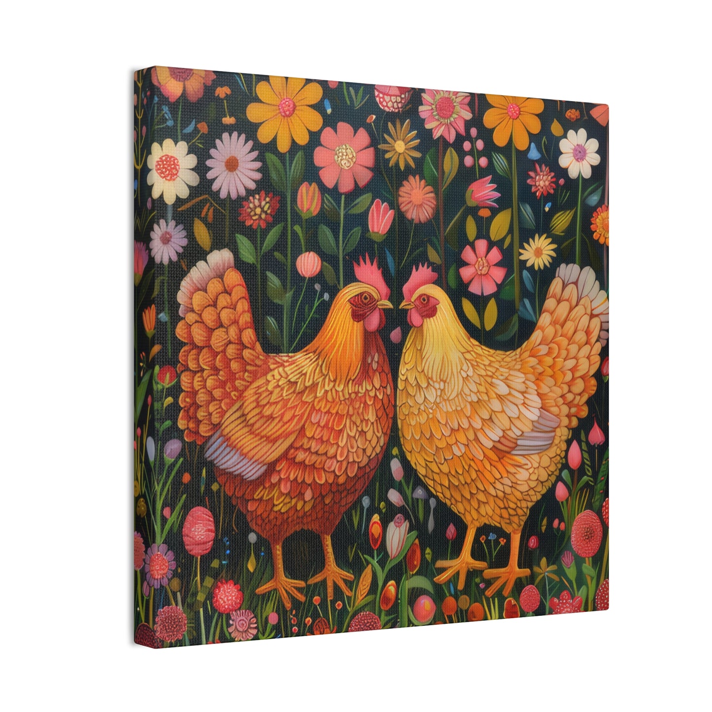 Chickens - Canvas Stretched, 0.75" - Canvas Stretched, 0.75"