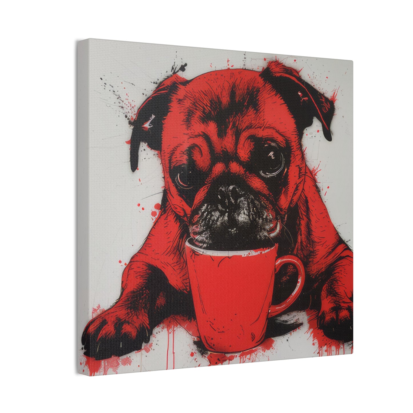 Coffee Dog - Canvas Stretched, 0.75"