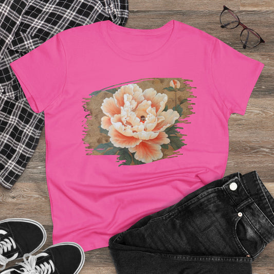 Peony - Flower - Women's Midweight Cotton Tee