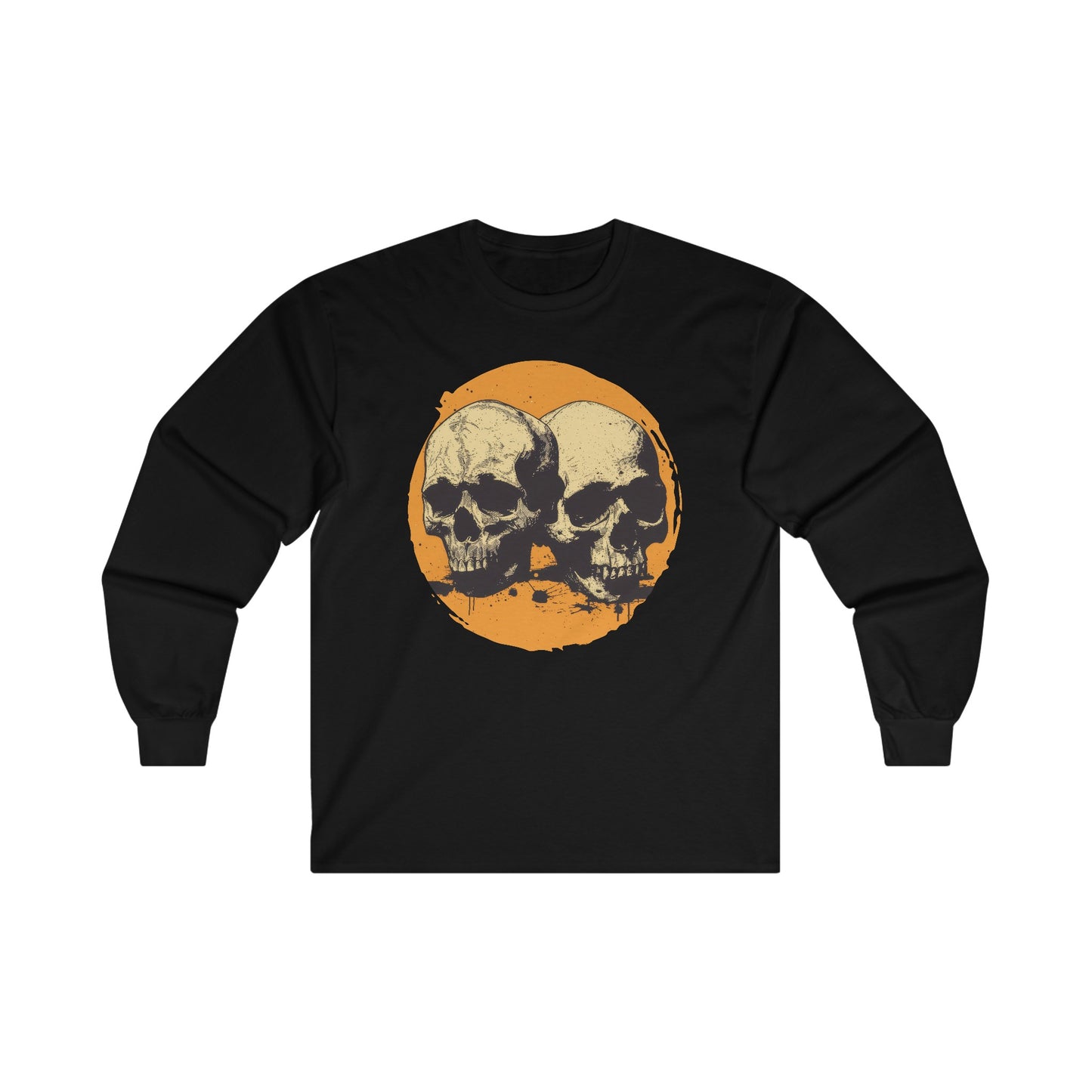 Skulls on Orange - Unisex Ultra Cotton Long Sleeve Tee