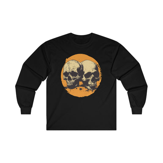 Skulls on Orange - Unisex Ultra Cotton Long Sleeve Tee