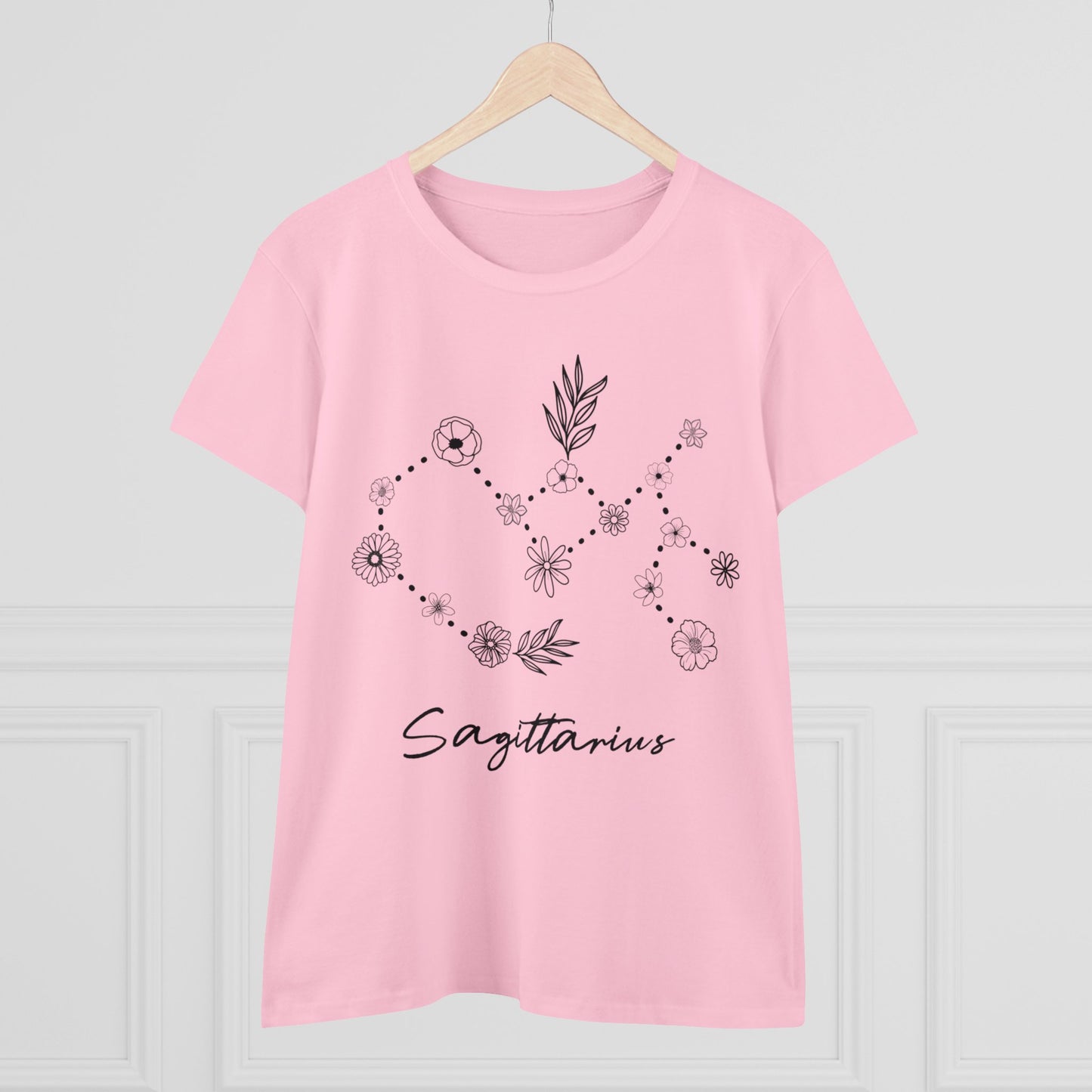 Flower Constellation - Sagittarius - Astrology - Women's Midweight Cotton Tee