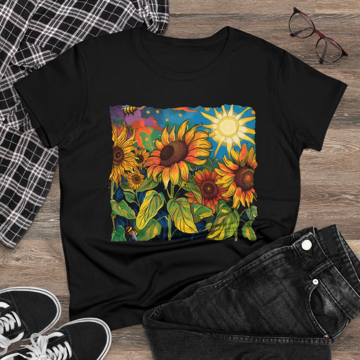 Sunflowers - Women's Midweight Cotton Tee