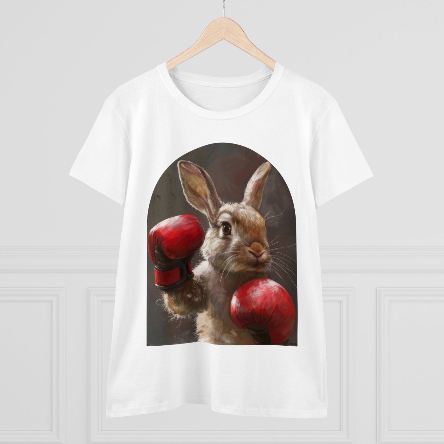 Boxing Rabbit - Women's Midweight Cotton Tee