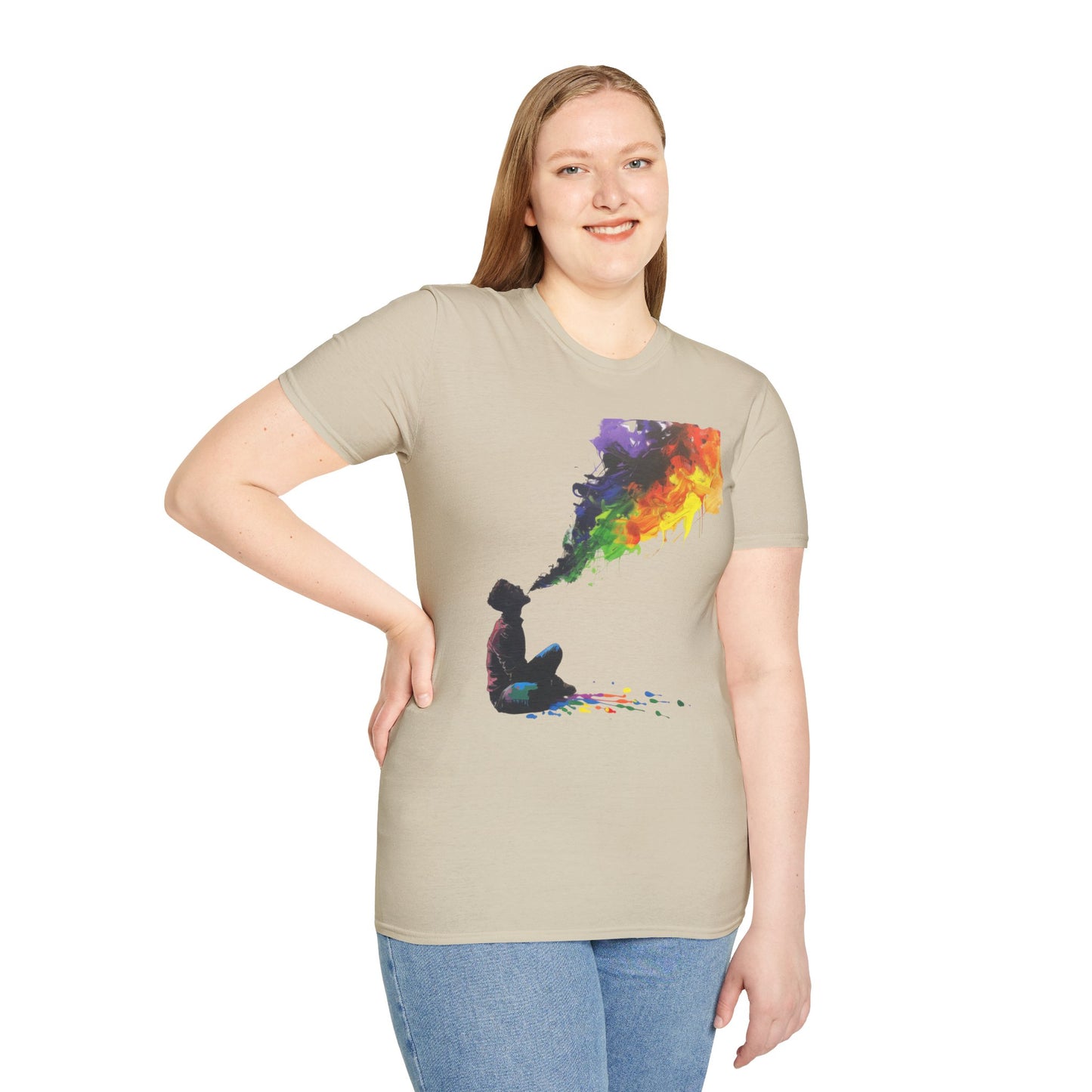 Rainbow Breath - Unisex Softstyle T-Shirt