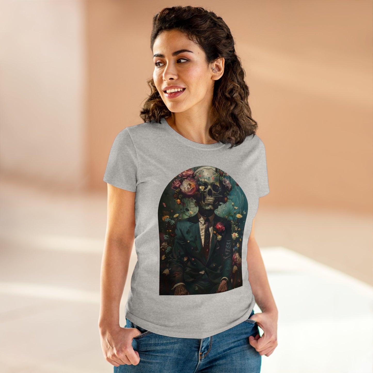 Flowers on My Mind - Women's Midweight Cotton Tee