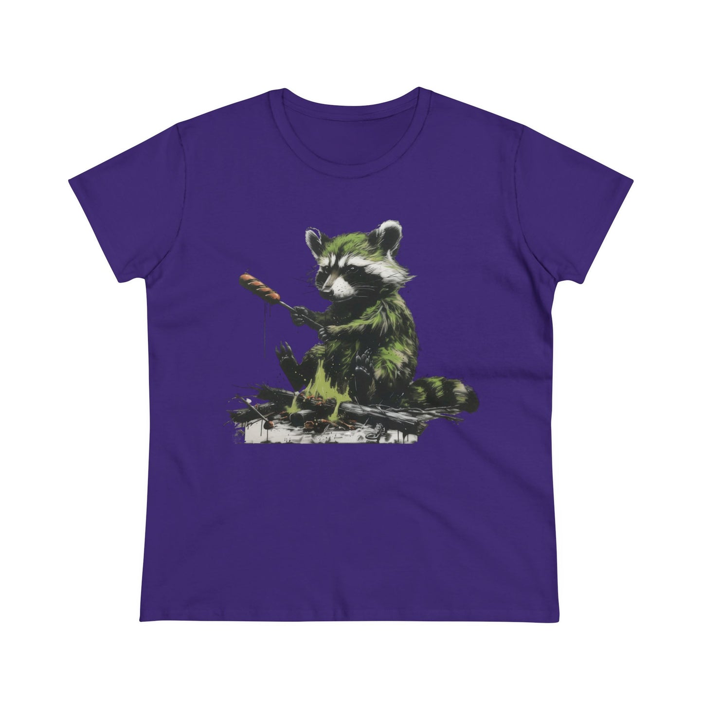 Raccoon Cookout - Women's Midweight Cotton Tee