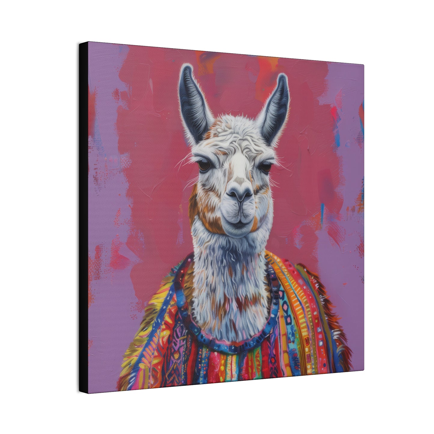 Llama - Canvas Stretched, 0.75"