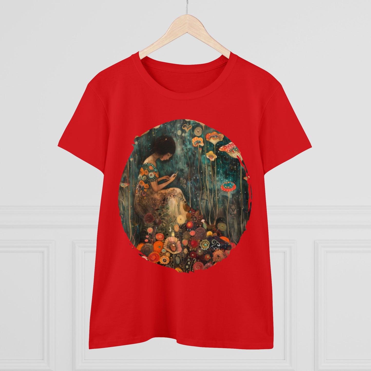 Mushroom Girl - Women's Midweight Cotton Tee