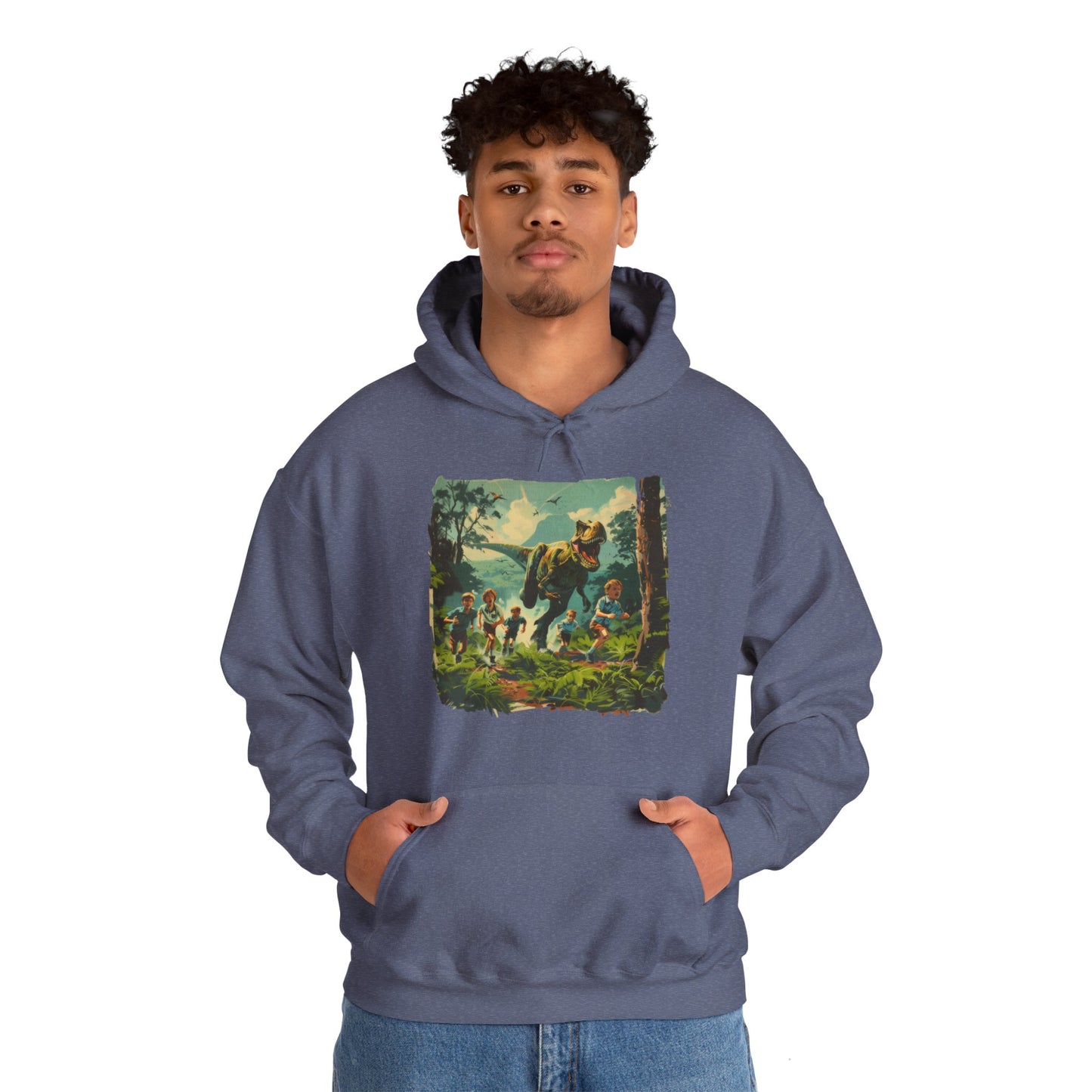 Dinosaur Chase - Unisex Heavy Blend™ Hooded Sweatshirt