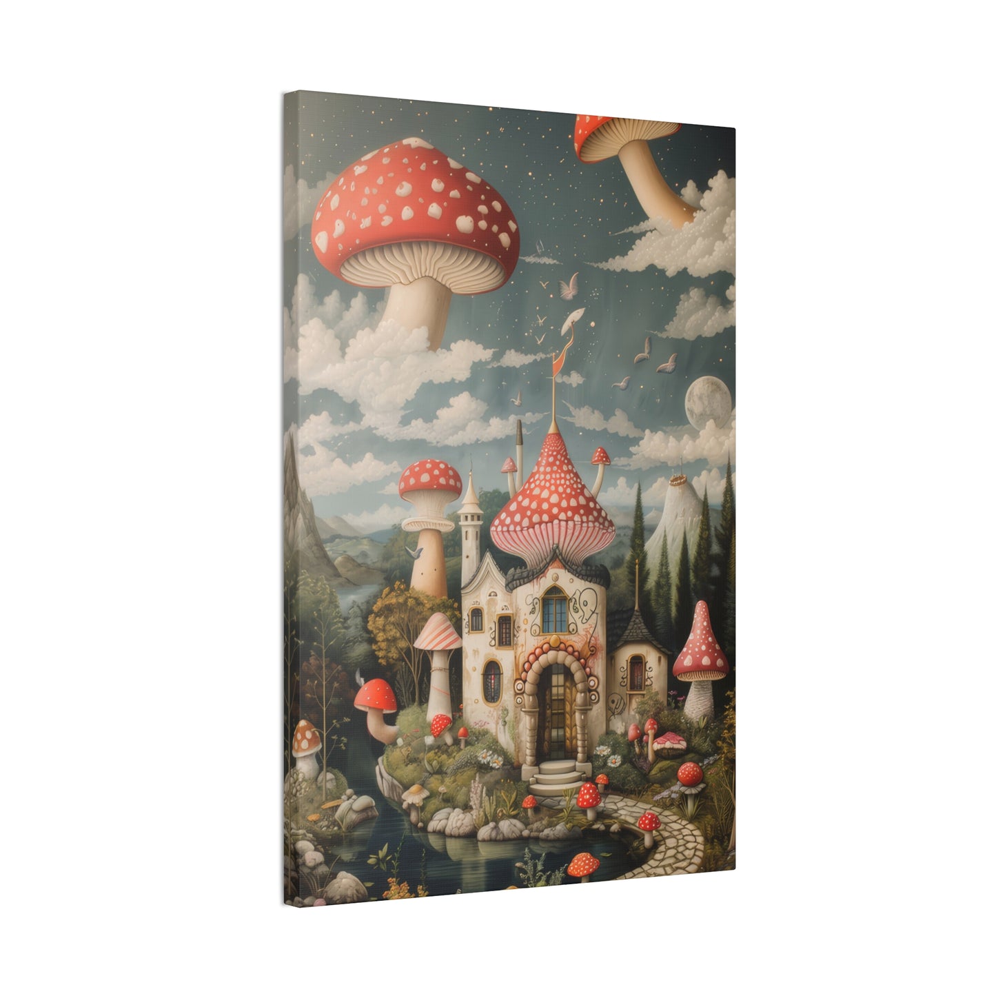 Mushroom Castle - Canvas Stretched, 0.75"