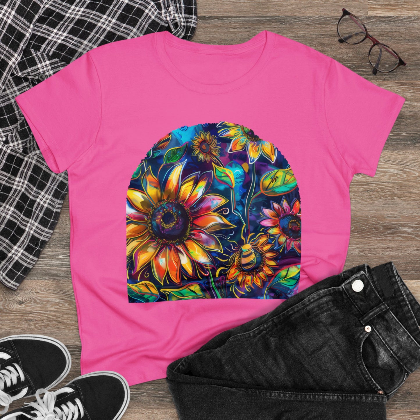 Sunflowers - Women's Midweight Cotton Tee