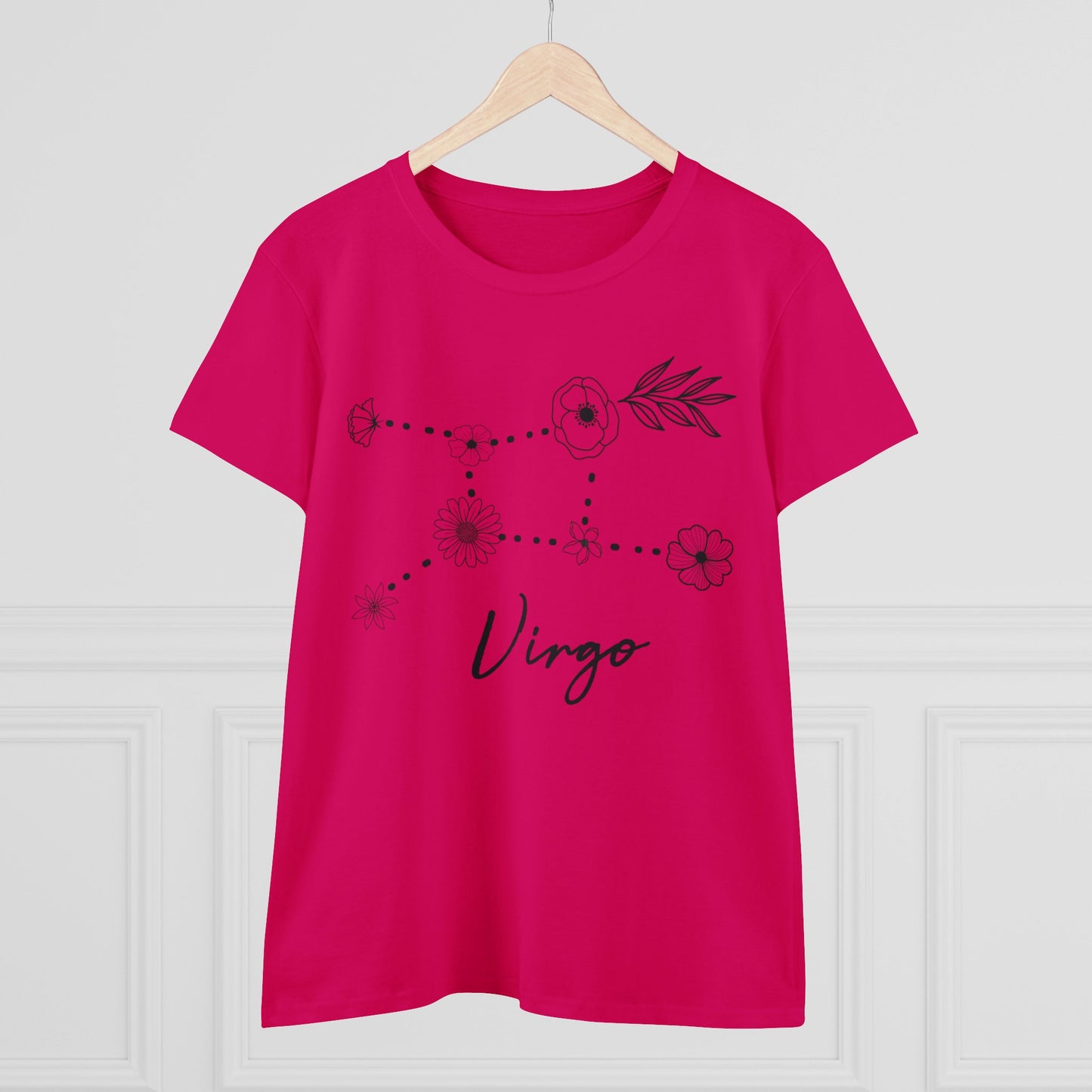 Flower Constellation - Virgo - Astrology - Women's Midweight Cotton Tee