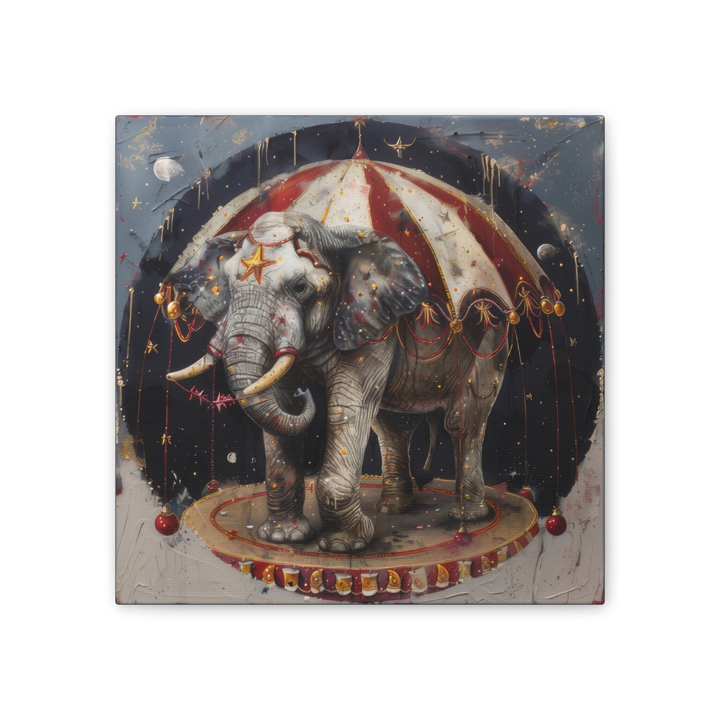 Circus Elephant - Canvas Stretched, 0.75"