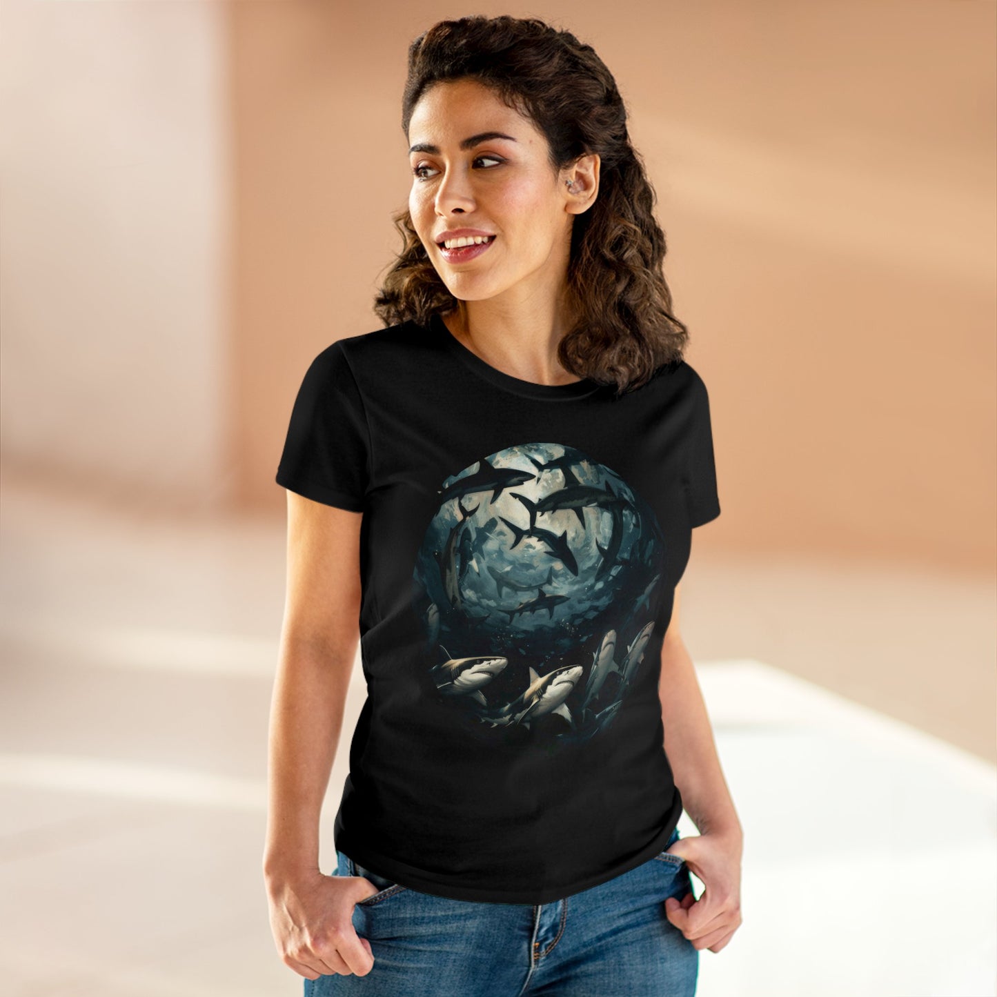 Sharks - Women's Midweight Cotton Tee