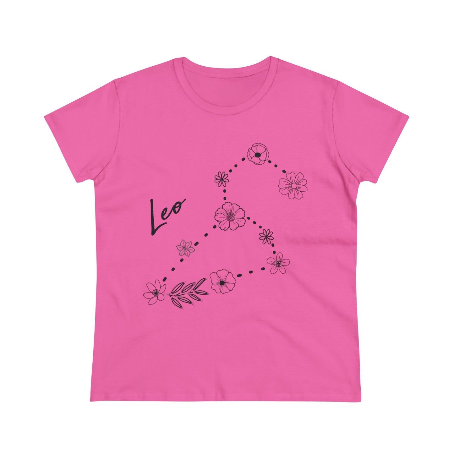 Flower Constellation - Leo - Astrology - Women's Midweight Cotton Tee