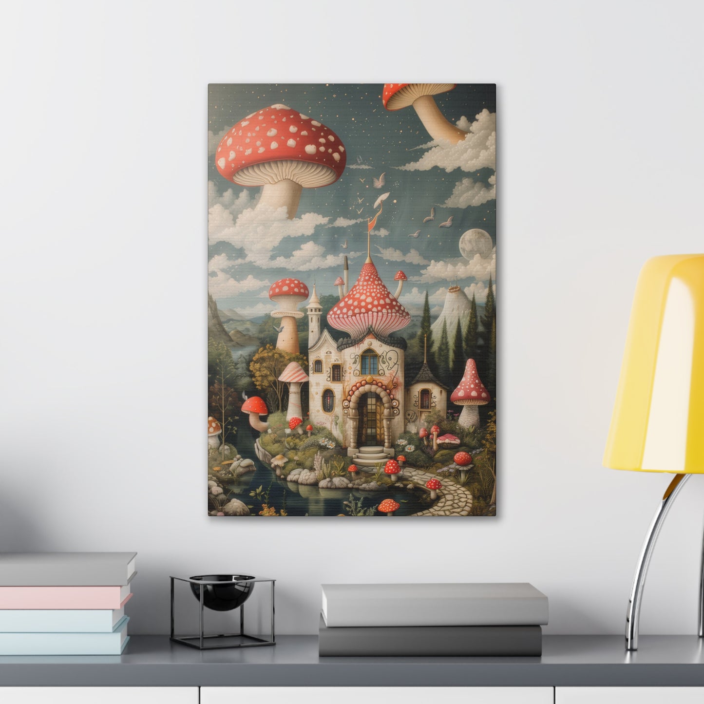 Mushroom Castle - Canvas Stretched, 0.75"