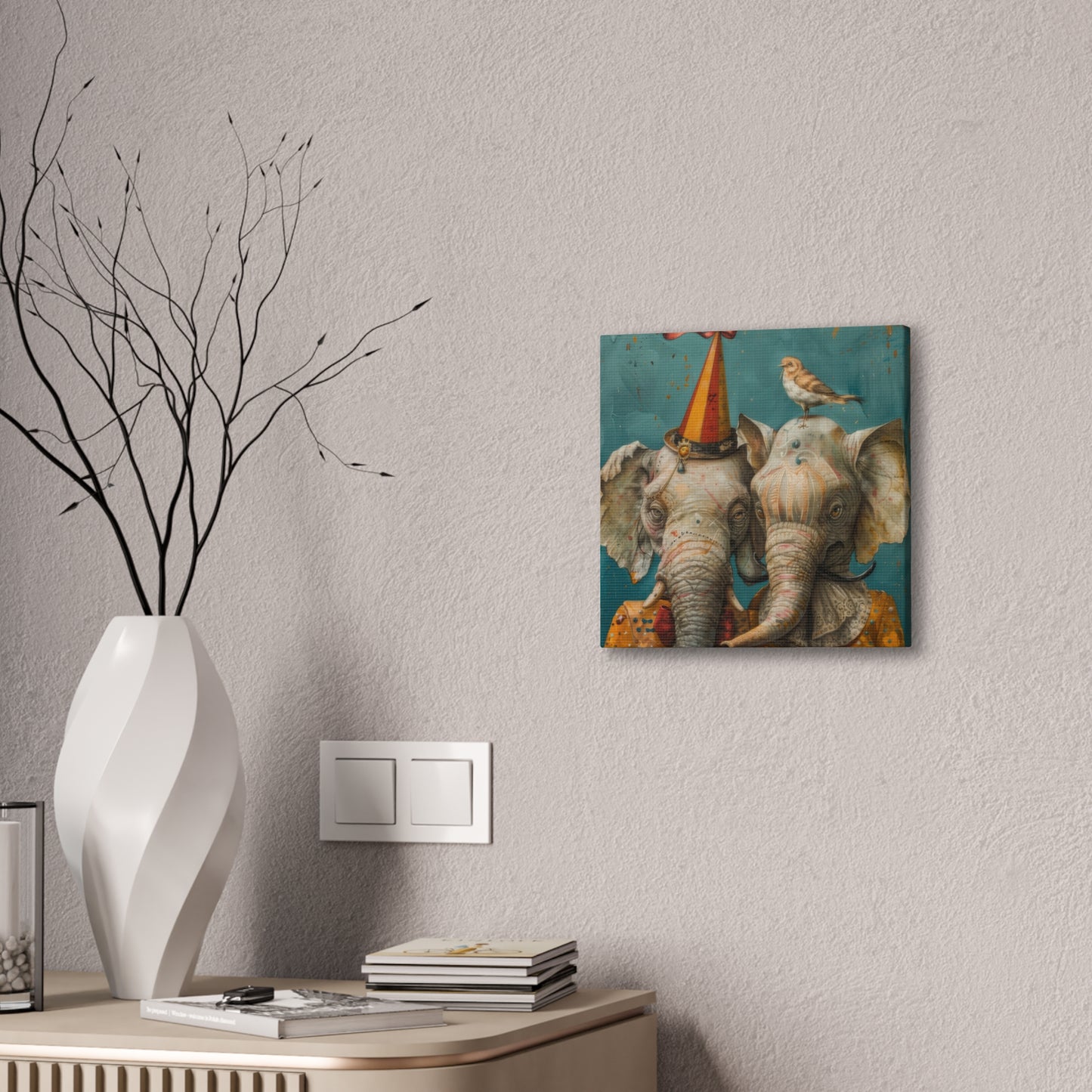 Elephants - Canvas Stretched, 0.75"