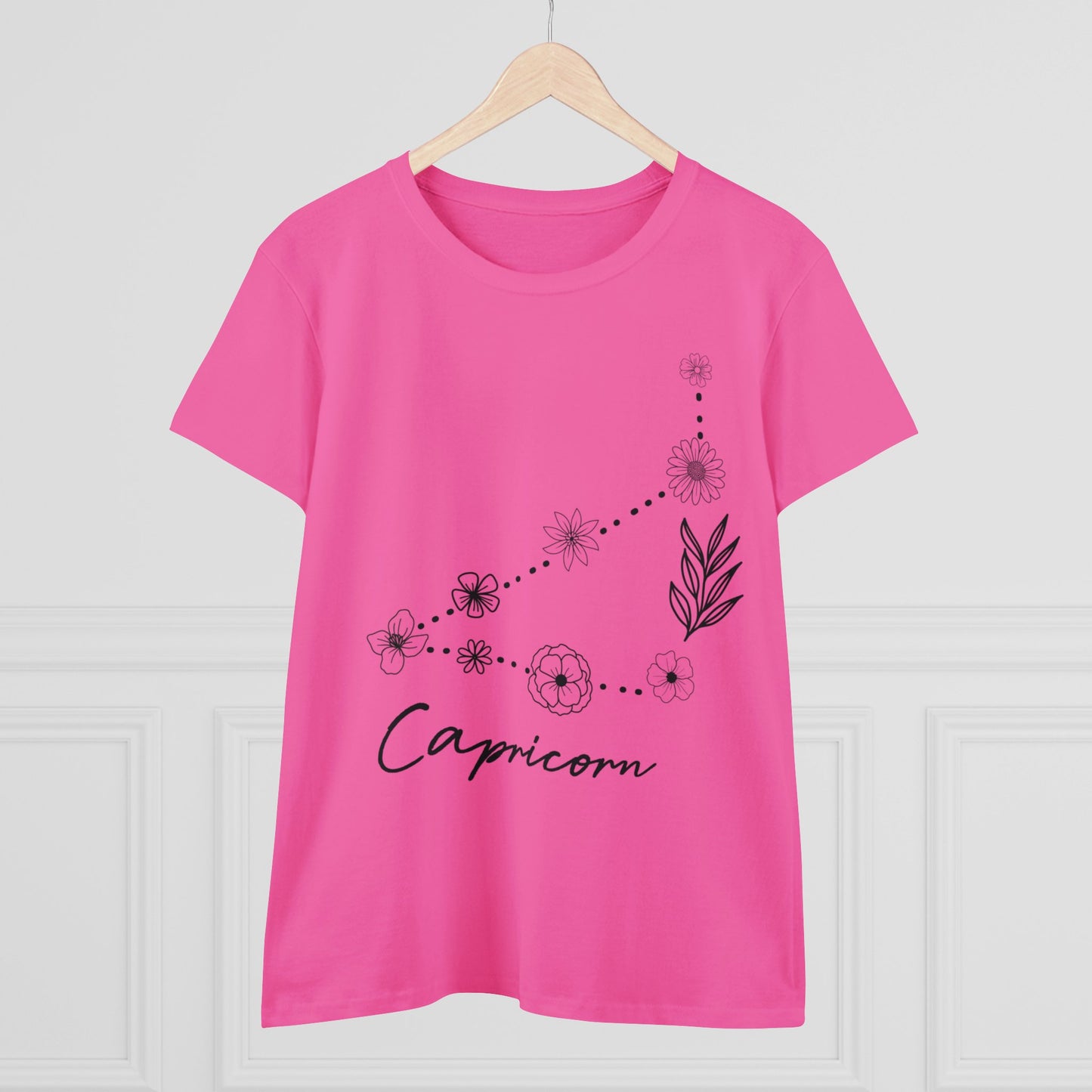 Flower Constellation - Capricorn - Astrology - Women's Midweight Cotton Tee