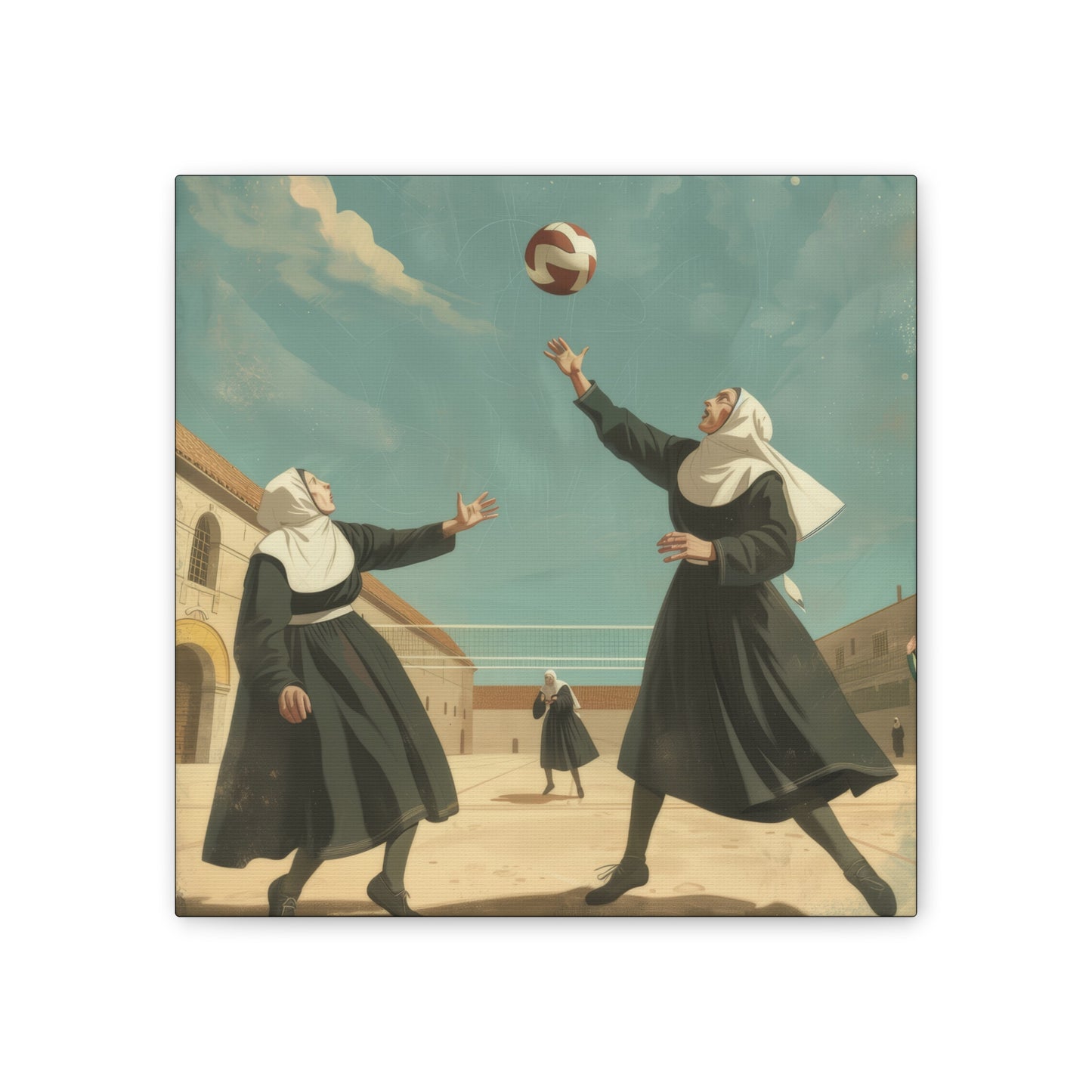 Nuns Volleyball - Canvas Stretched, 0.75"