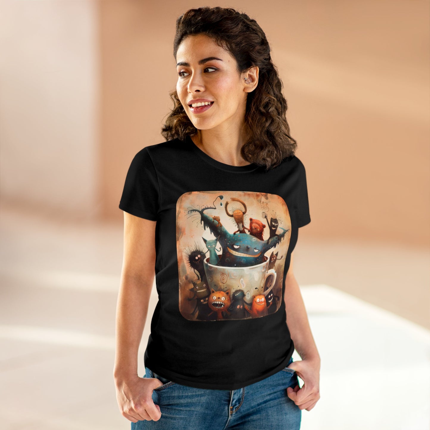 Coffee Critters - Women's Midweight Cotton Tee