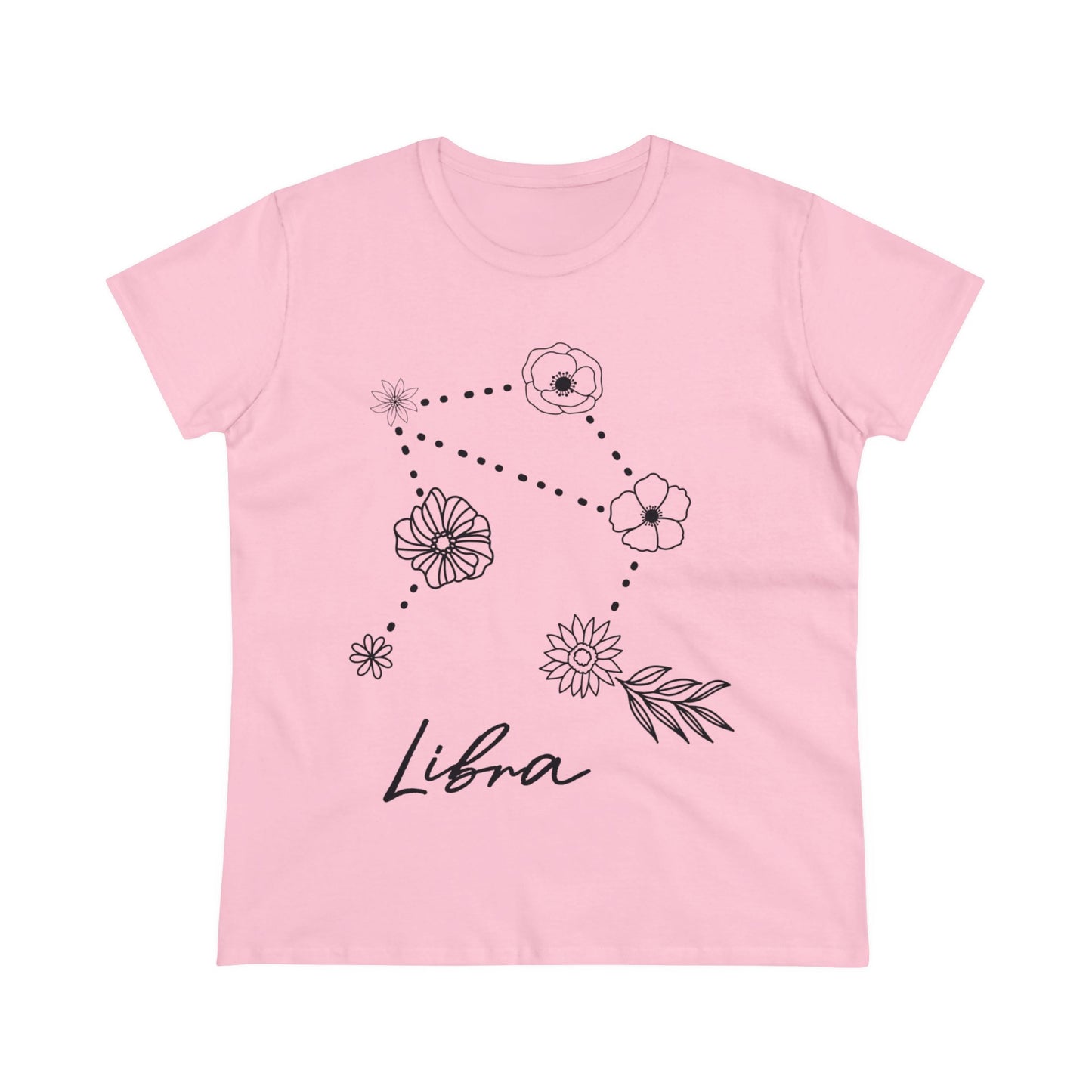 Flower Constellation - Libra - Astrology - Women's Midweight Cotton Tee