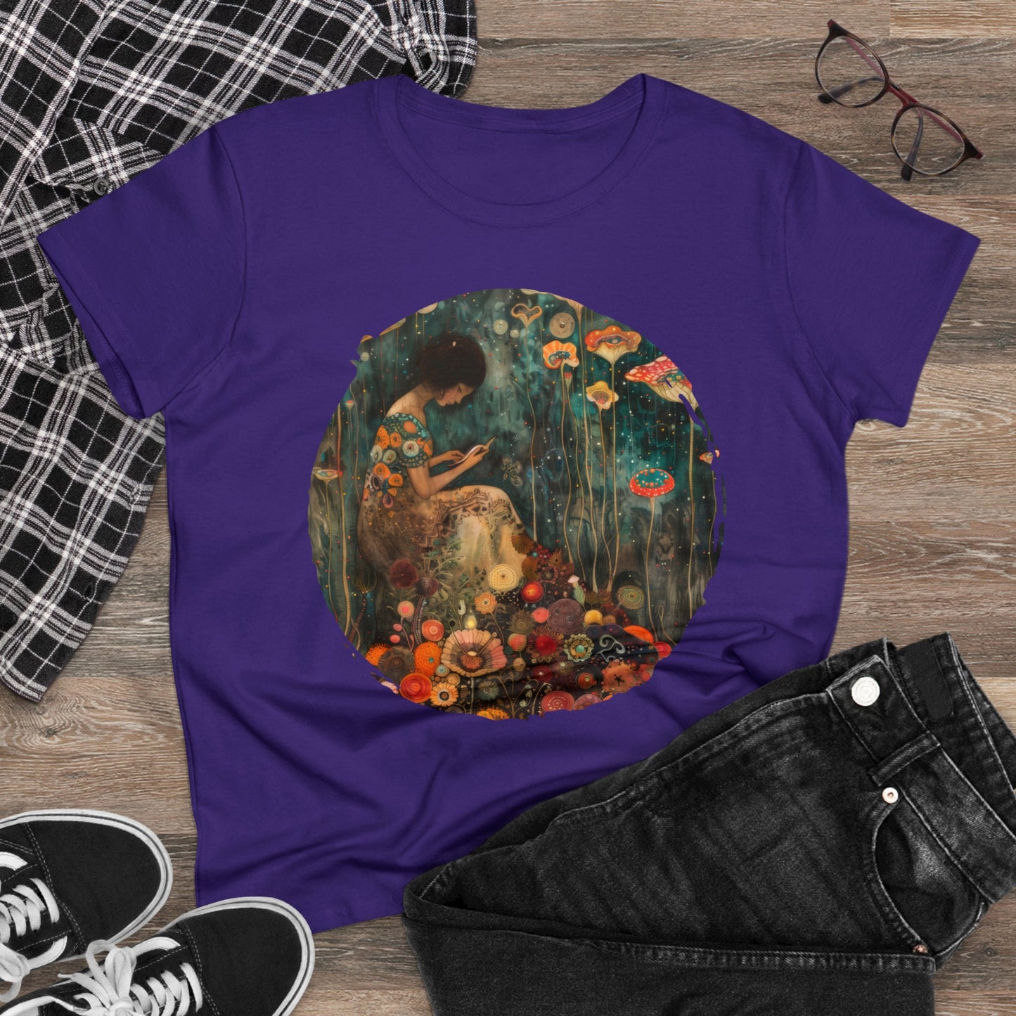 Mushroom Girl - Women's Midweight Cotton Tee