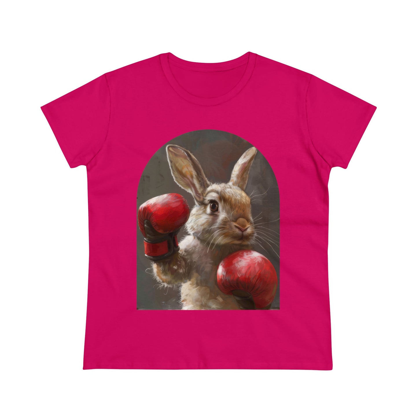 Boxing Rabbit - Women's Midweight Cotton Tee