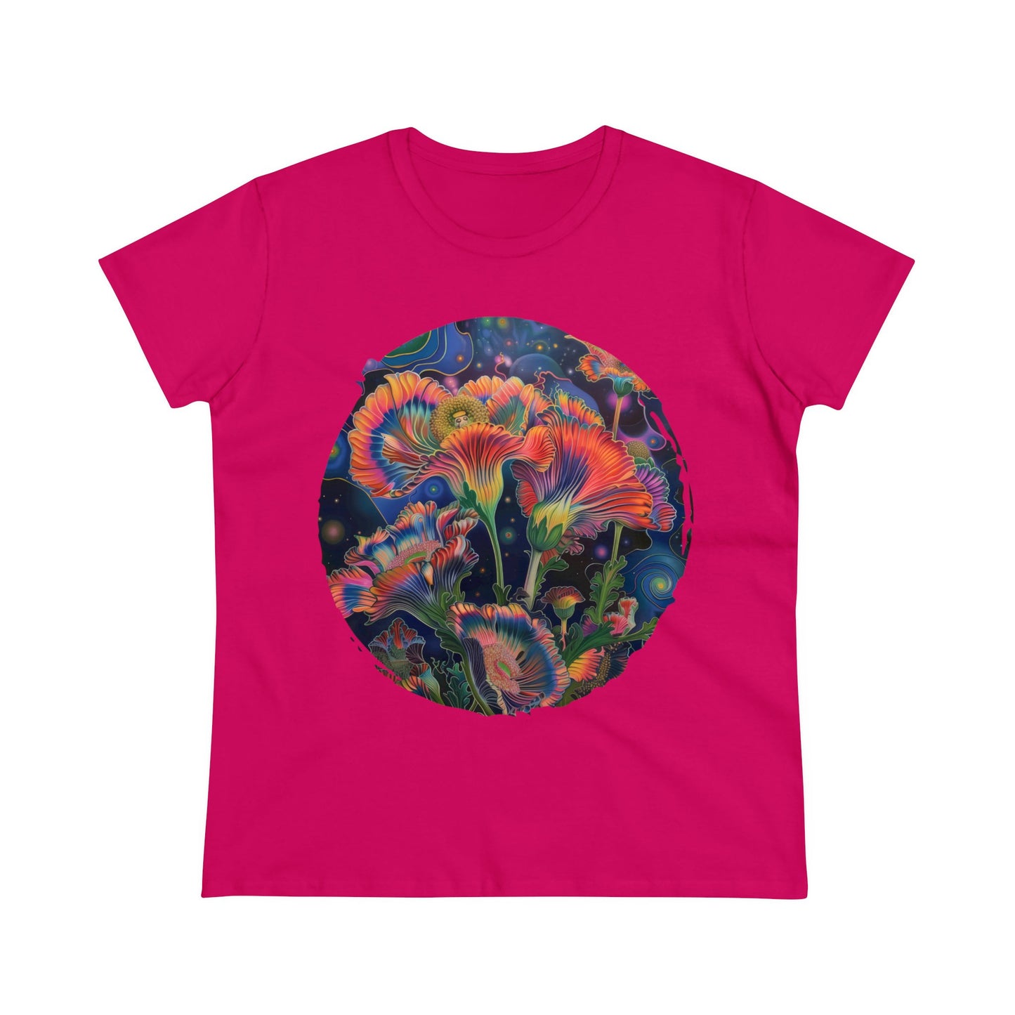 Pastel Flowers - Women's Midweight Cotton Tee