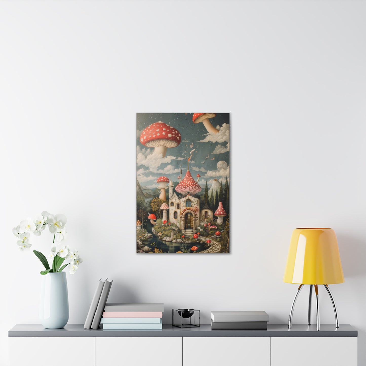 Mushroom Castle - Canvas Stretched, 0.75"