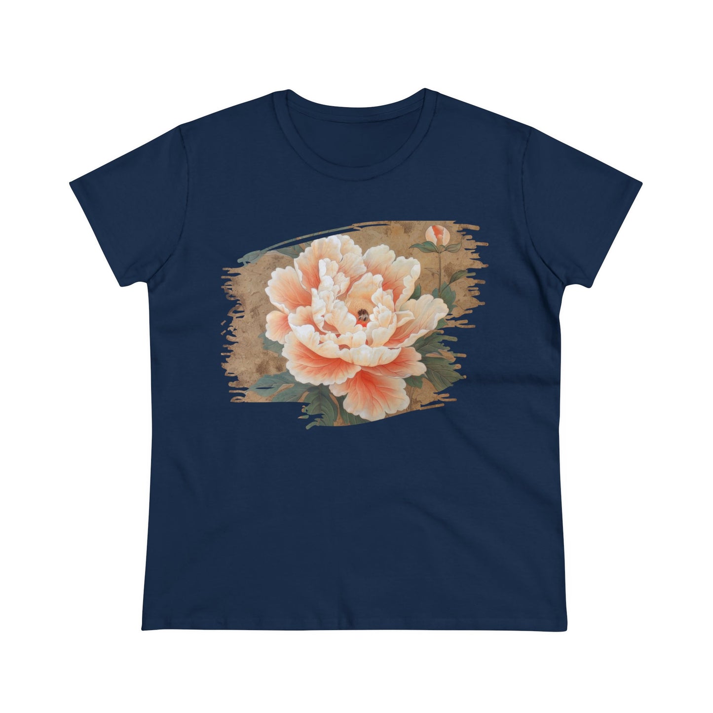 Peony - Flower - Women's Midweight Cotton Tee