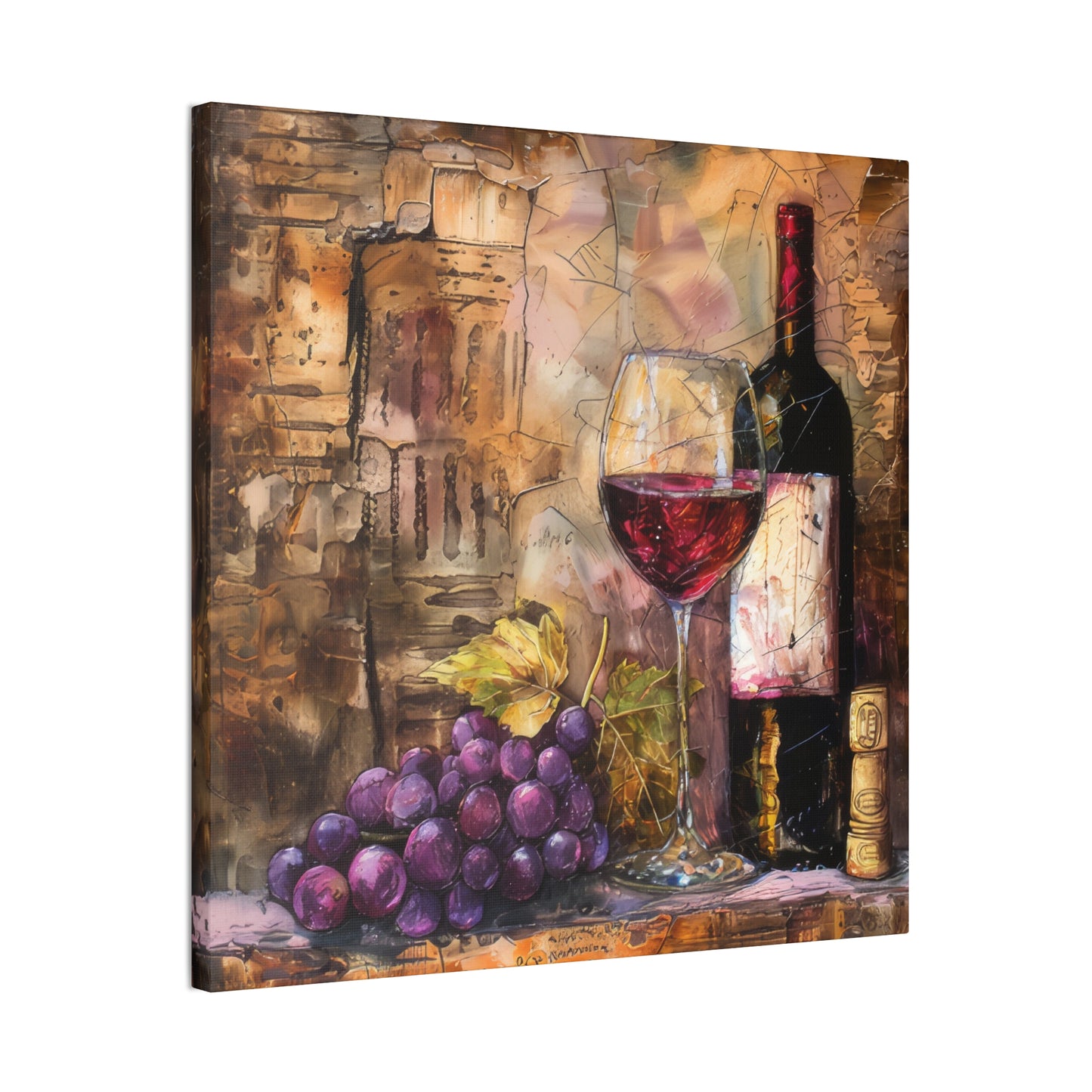 Wine - Canvas Stretched, 0.75"