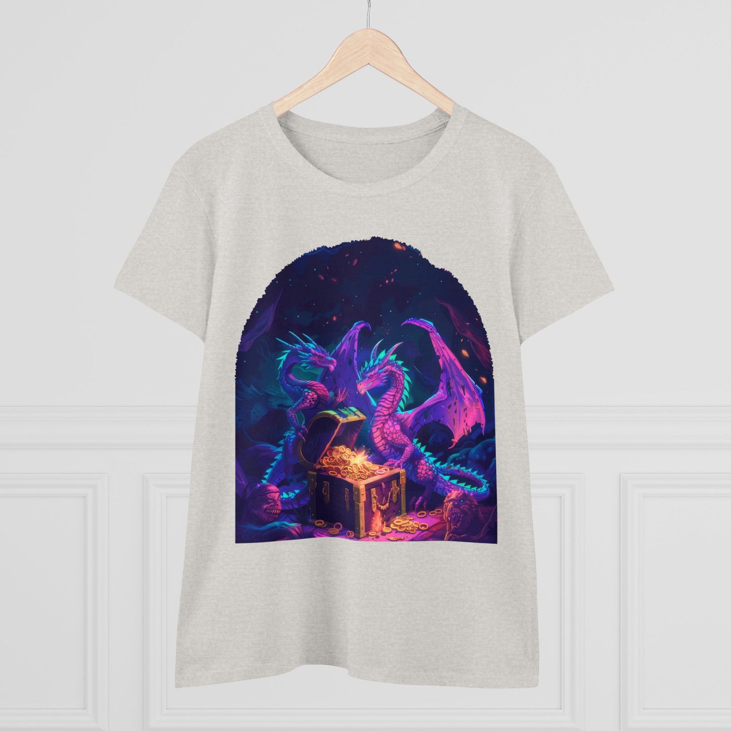 Dragons and Loot - Fantasy - Women's Midweight Cotton Tee