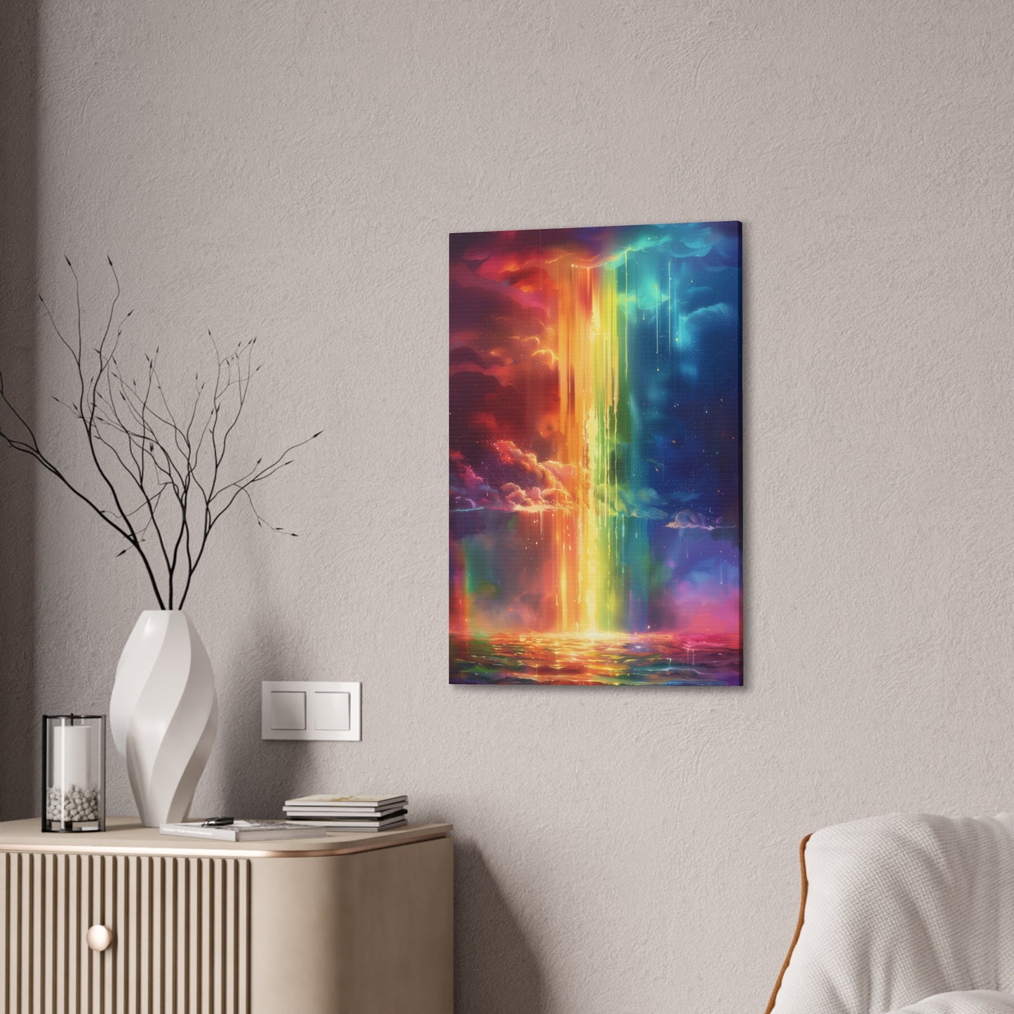 Rainbow Storm - Canvas Stretched, 0.75"