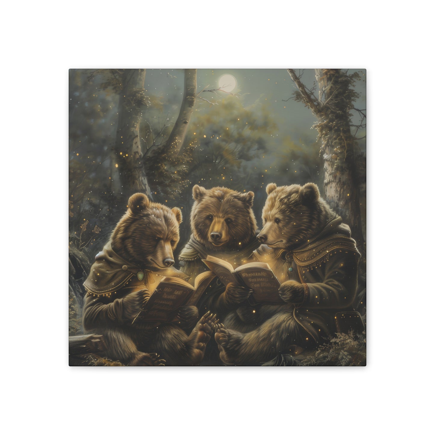 Camping Bears - Canvas Stretched, 0.75" - Canvas Stretched, 0.75"