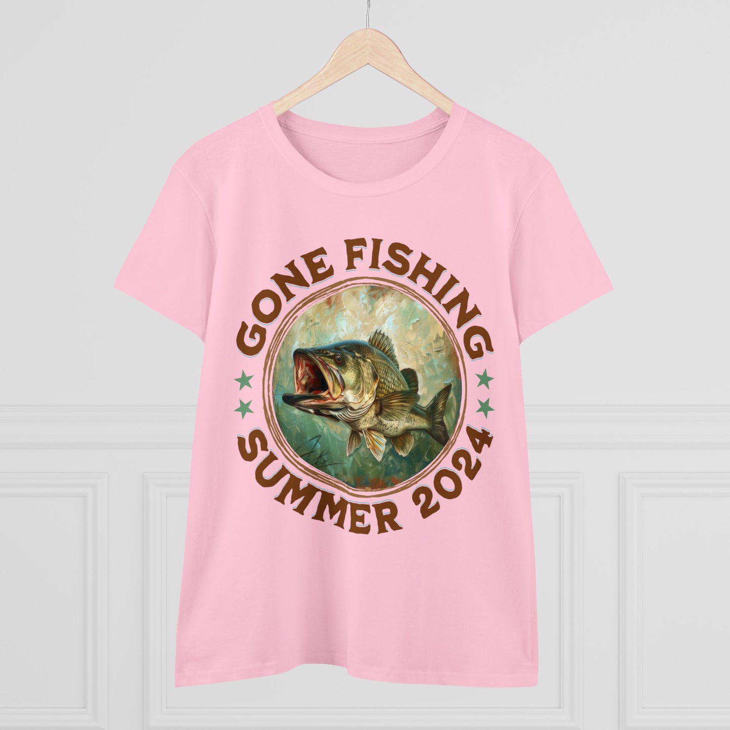 Gone Fishing - Women's Midweight Cotton Tee