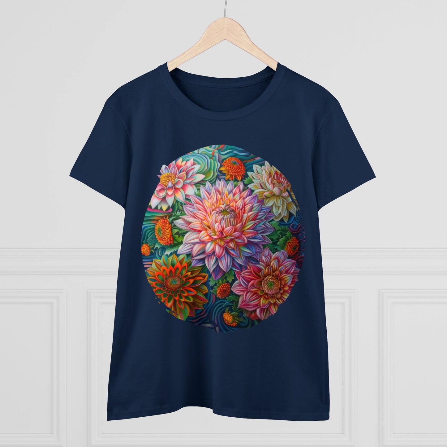 Pastel Flowers - Women's Midweight Cotton Tee