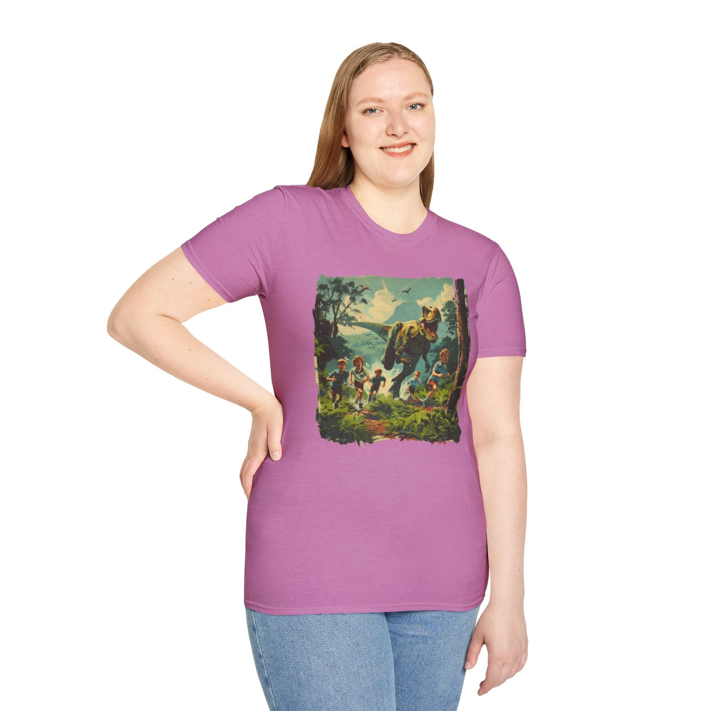 Dinosaur Chase - Unisex Softstyle T-Shirt