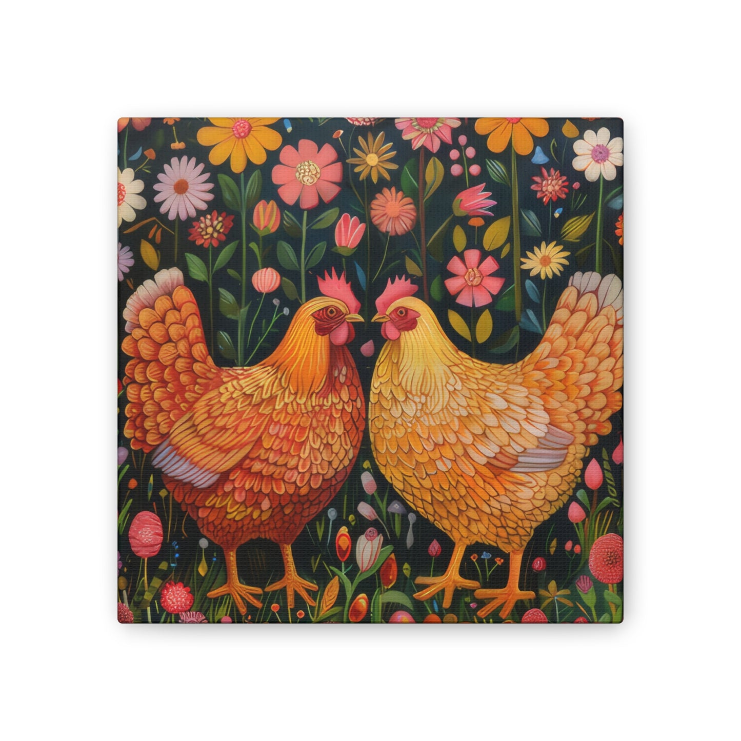 Chickens - Canvas Stretched, 0.75" - Canvas Stretched, 0.75"