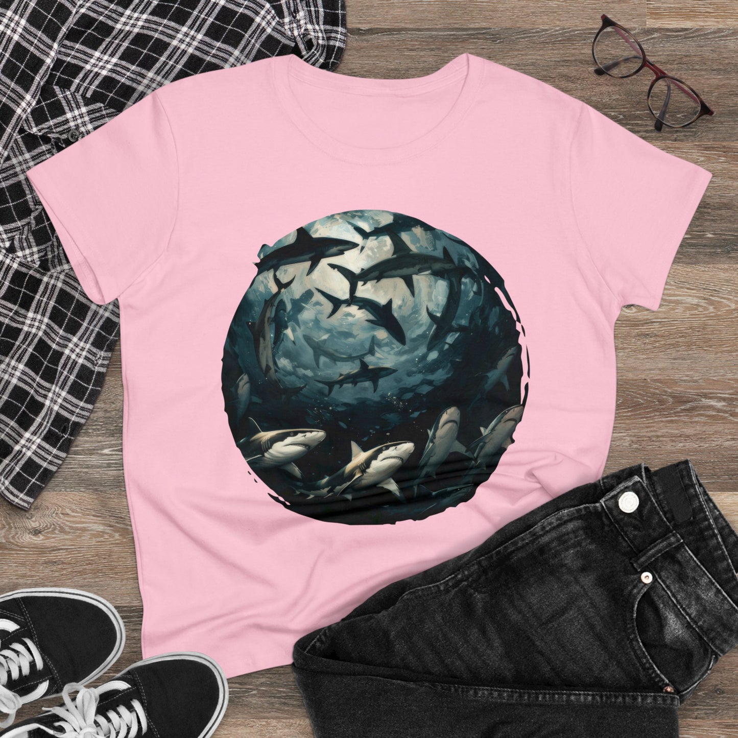 Sharks - Women's Midweight Cotton Tee