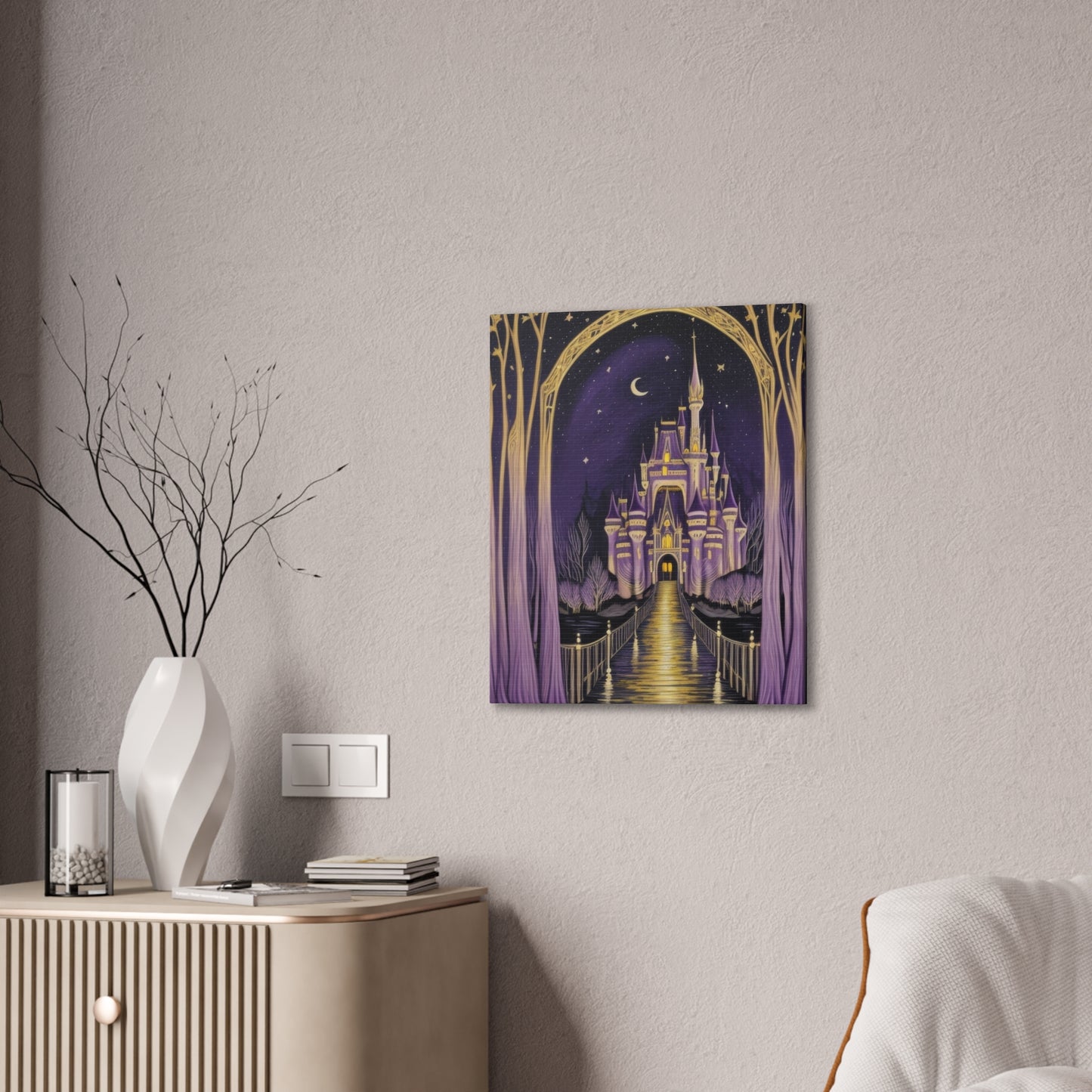 Purple Castle - Canvas Stretched, 0.75"