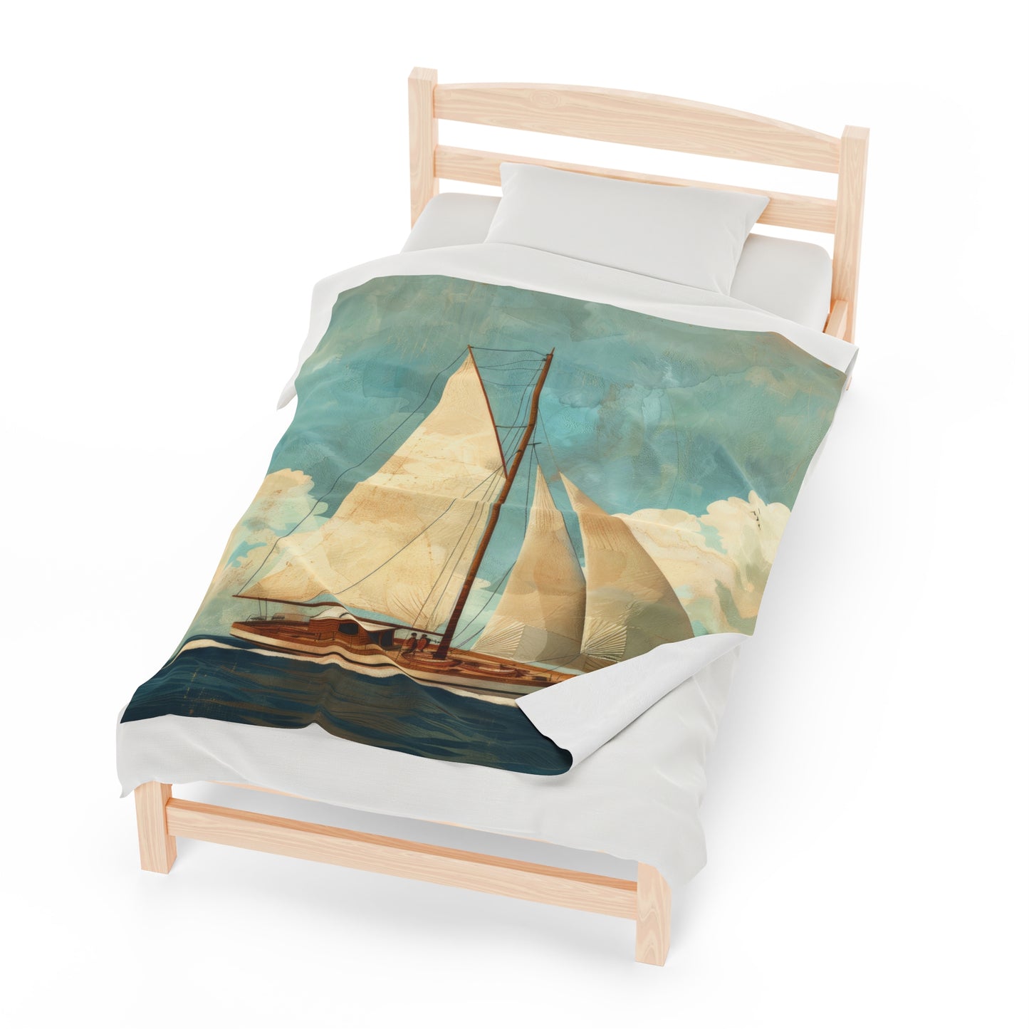 Sailing - Velveteen Plush Blanket